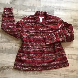 Coldwater Creek textured and embroidered jacket